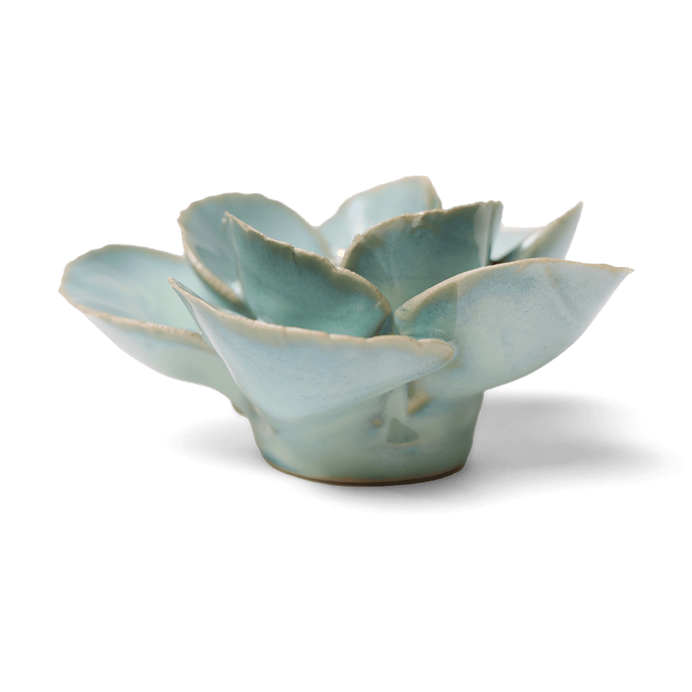 English Garden Ceramic Flower Teal Lotus - Chive UK