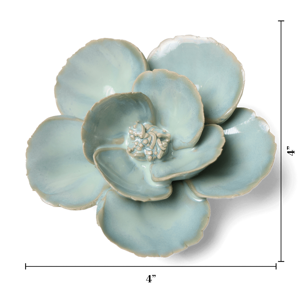 English Garden Ceramic Flower Teal Lotus - Chive UK