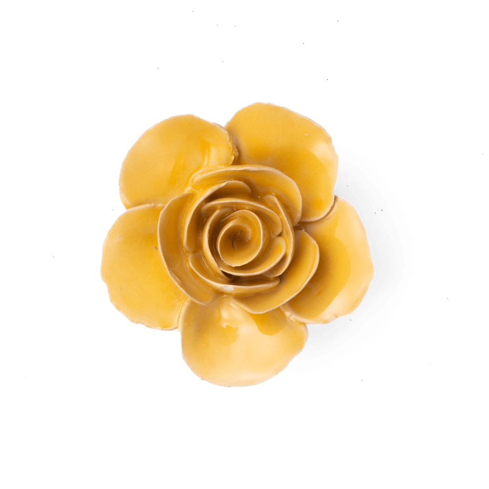 France Ceramic Flower Yellow Ranunculus - Chive UK