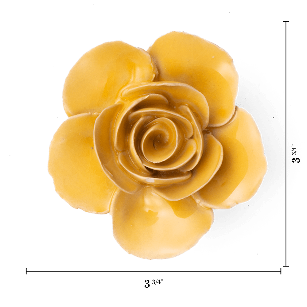 France Ceramic Flower Yellow Ranunculus - Chive UK