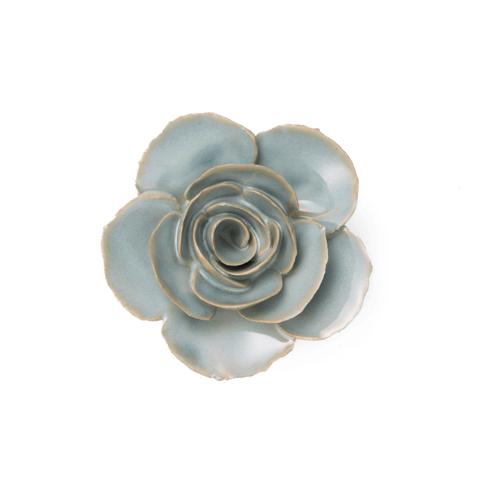 France Ceramic Flower Teal Ranunculus - Chive UK