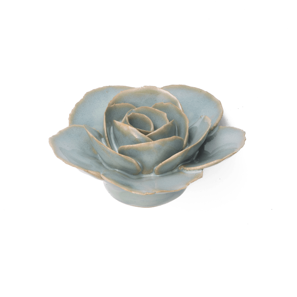 France Ceramic Flower Teal Ranunculus - Chive UK