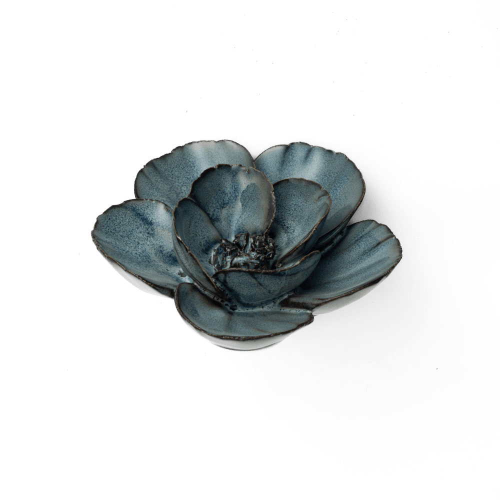 France Ceramic Flower Blue Grey Lotus - Chive UK