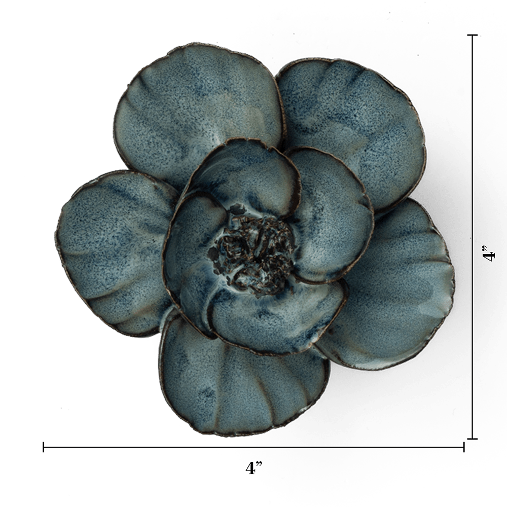 France Ceramic Flower Blue Grey Lotus - Chive UK