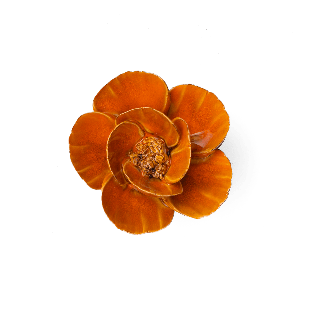 France Ceramic Flower Orange Lotus - Chive UK