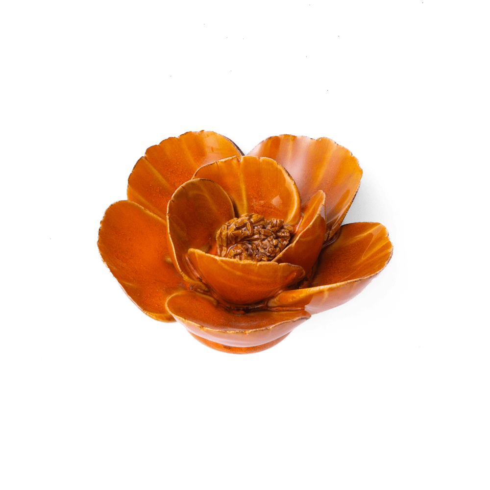 France Ceramic Flower Orange Lotus - Chive UK