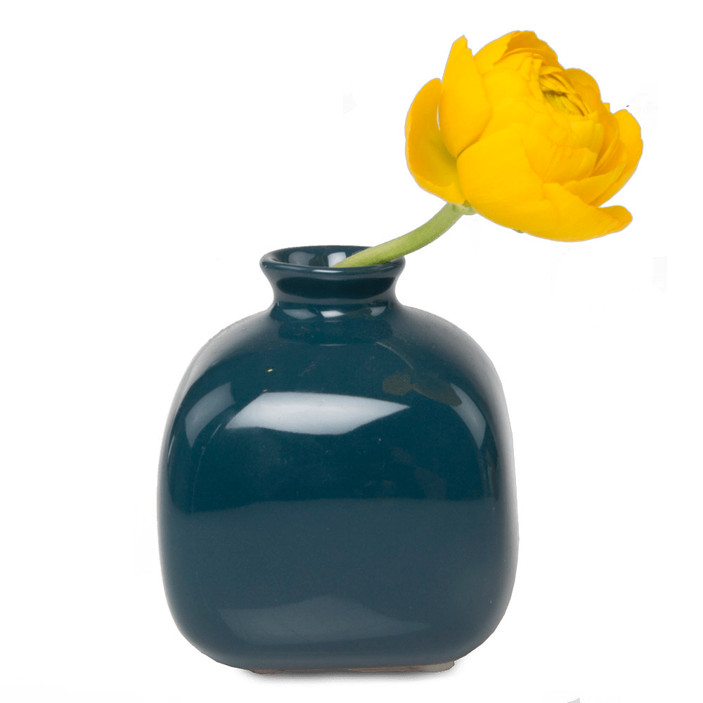 Inkwell Ceramic Bud Vase For Flowers - Chive UK