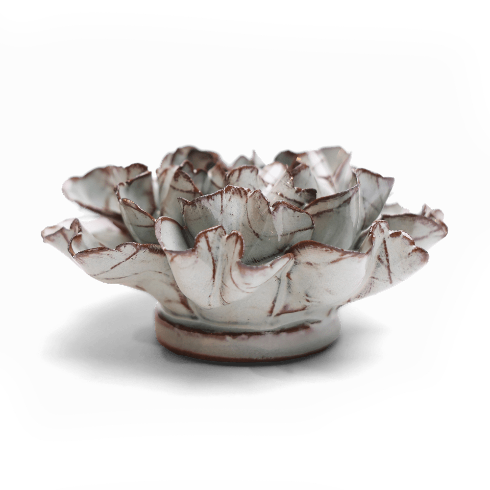 Japan Ceramic Flower Chocolate Mint Hibiscus - Chive UK