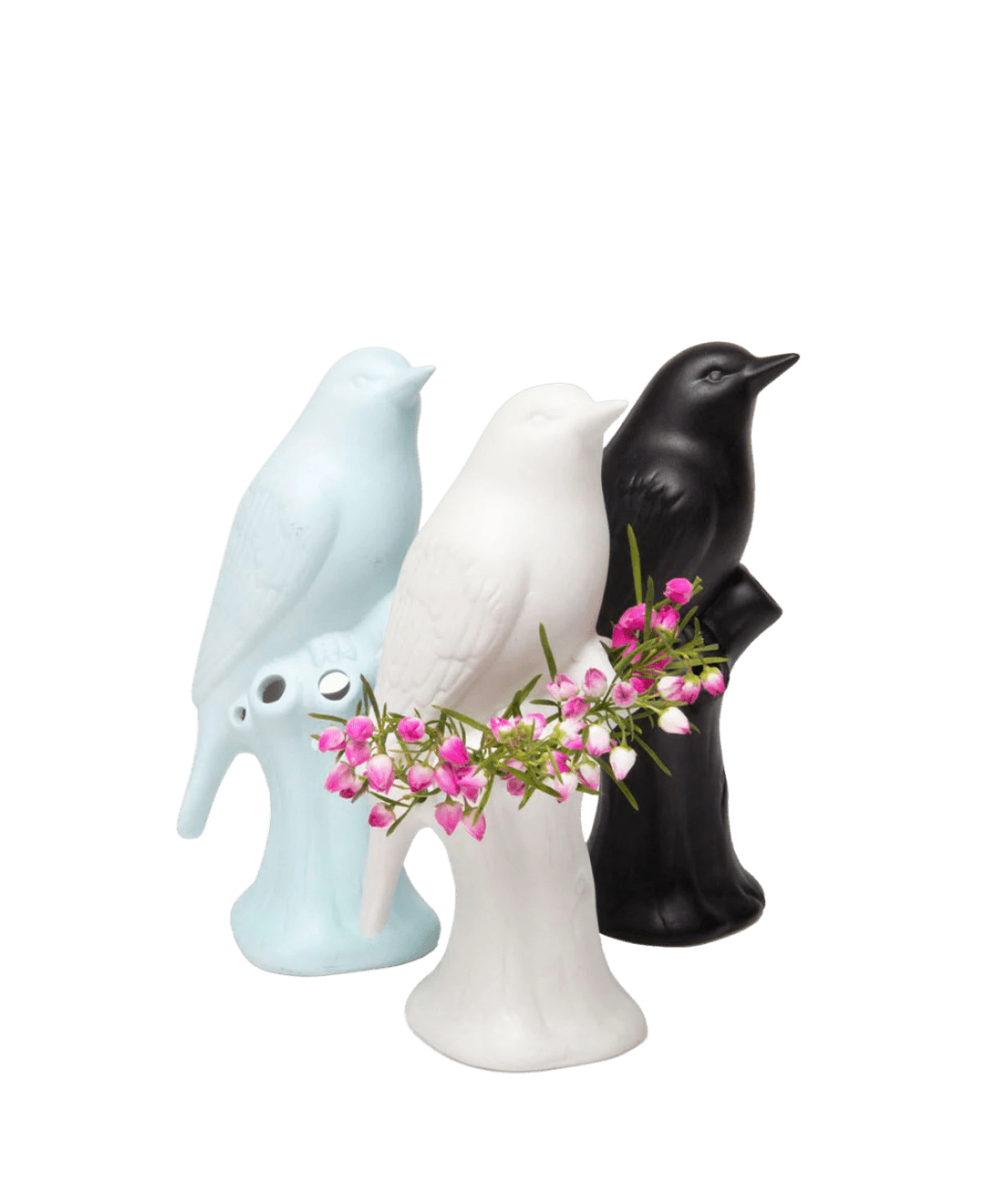 Bird Porcelain Modern Flower Vase - Chive UK