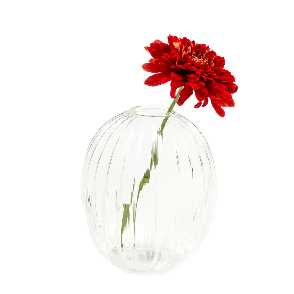 Squish Glass Modern Flower Vase - Chive UK