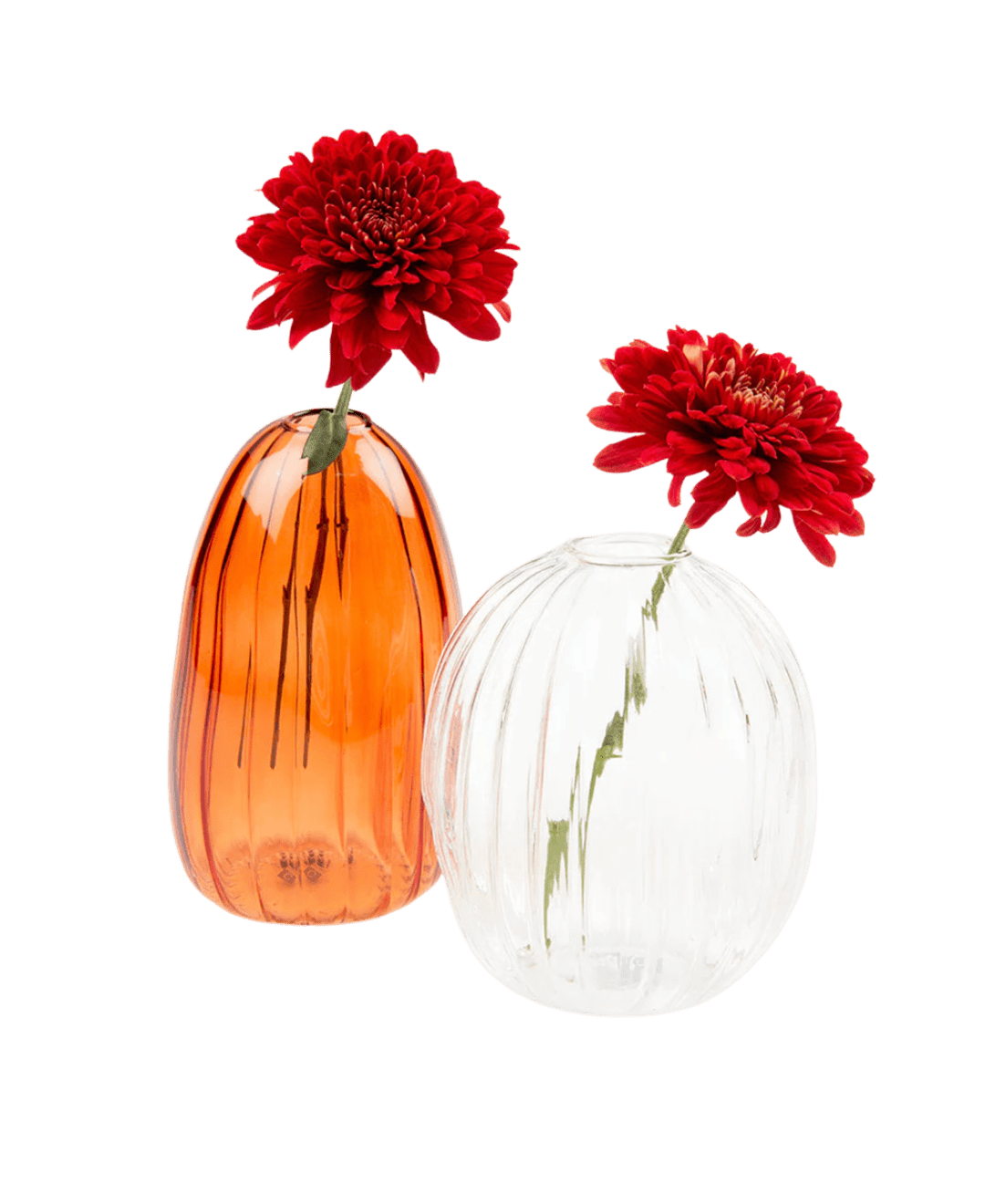 Squish Glass Modern Flower Vase - Chive UK