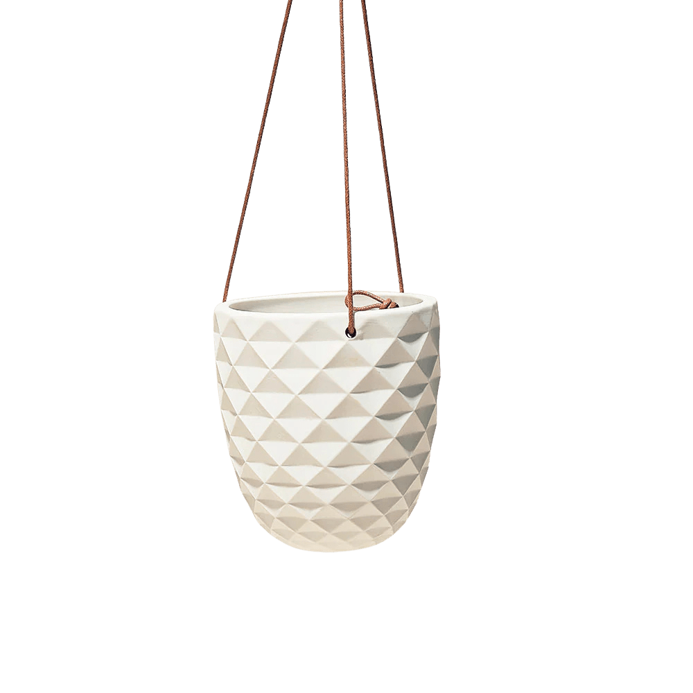 Thimble Porcelain Modern Hanging Planter - Chive UK