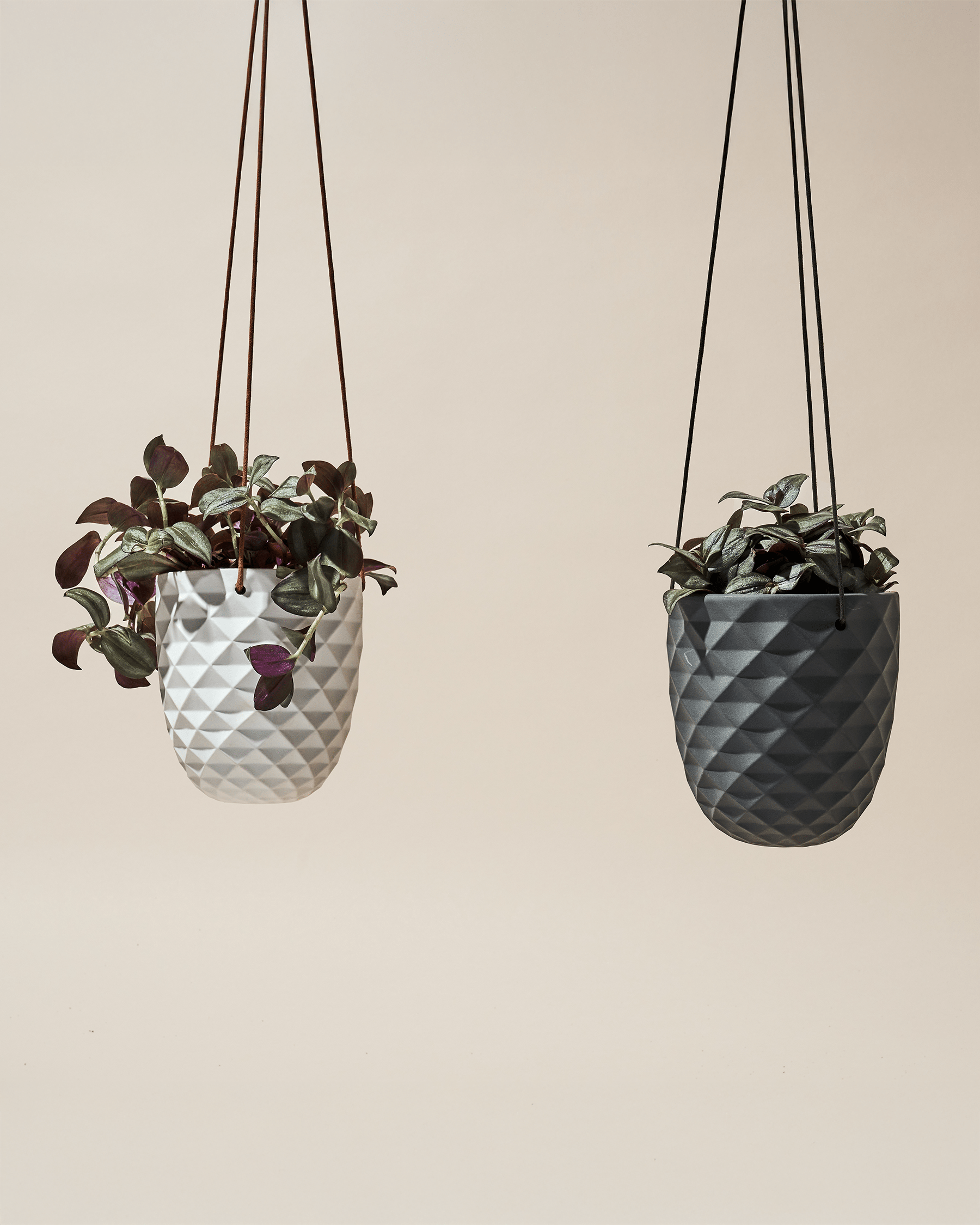 Thimble Porcelain Modern Hanging Planter - Chive UK